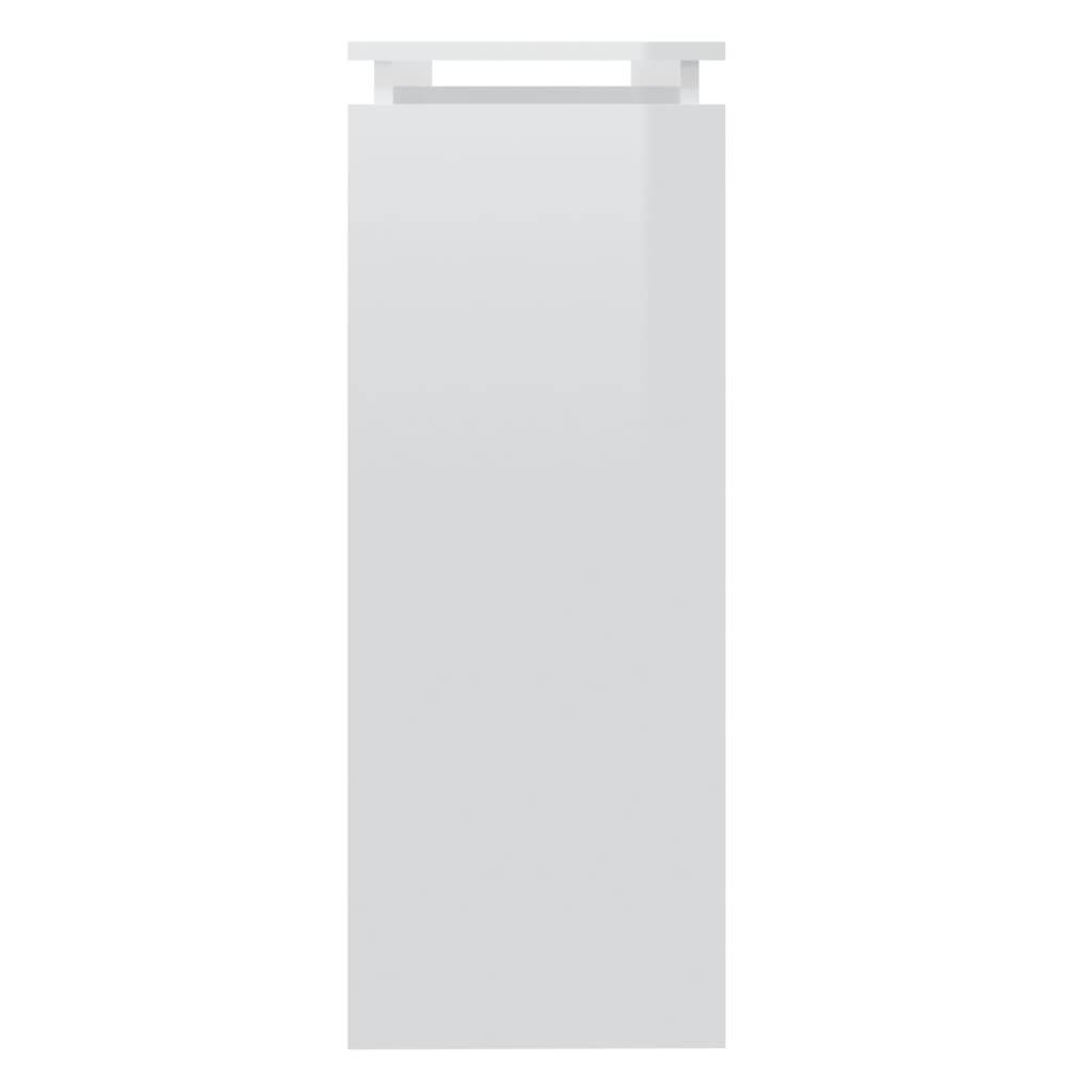 vidaXL Конзолна маса, бял гланц, 102x30x80 см, ПДЧ