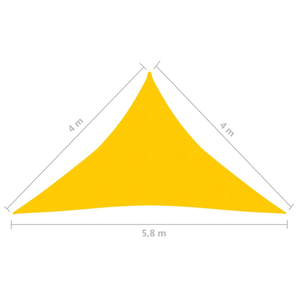 vidaXL Платно-сенник, 160 г/м², жълто, 4x4x5,8 м, HDPE
