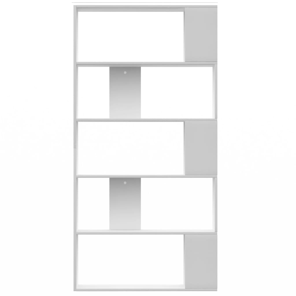 vidaXL Библиотека/разделител за стая, бяла, 80x24x159 см, ПДЧ