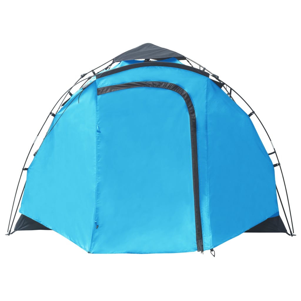vidaXL Pop up палатка за къмпинг, 3-местна, синя