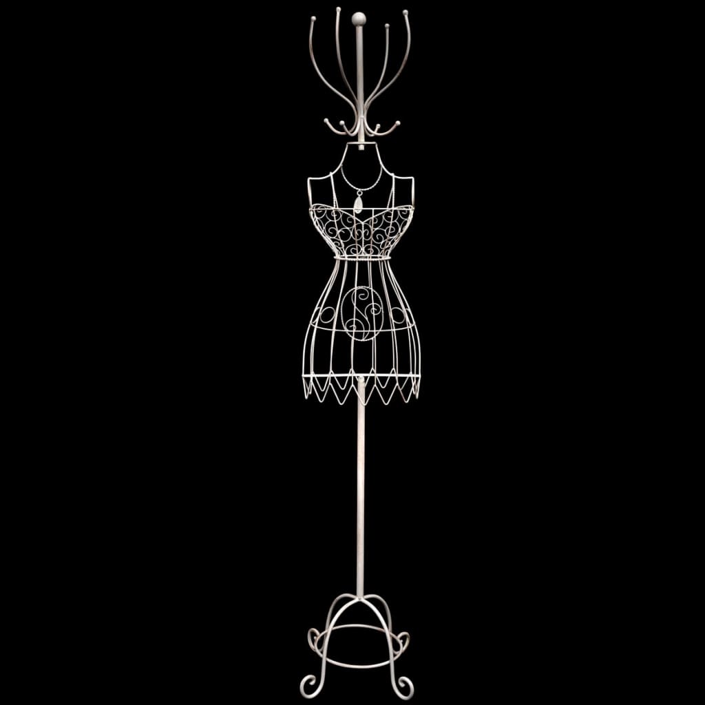 Метален манекен във винтидж стил, форма рокля, с куки за палта