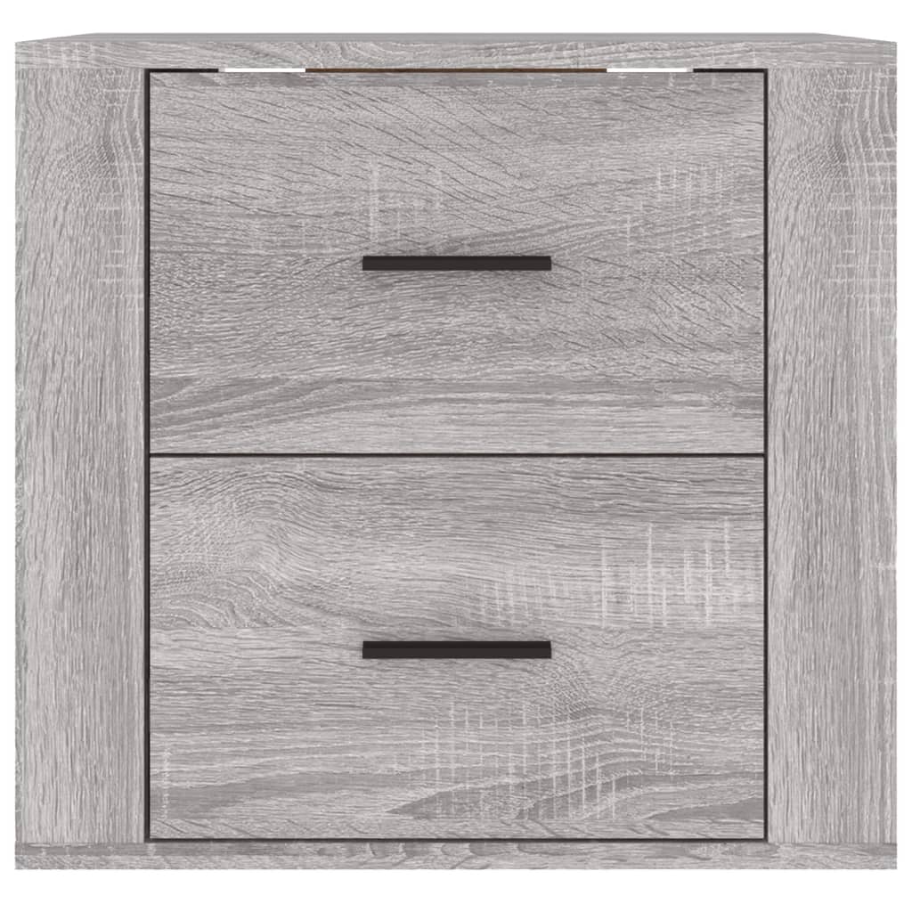 vidaXL Нощно шкафче за стенен монтаж, сив сонома, 50x36x47 см