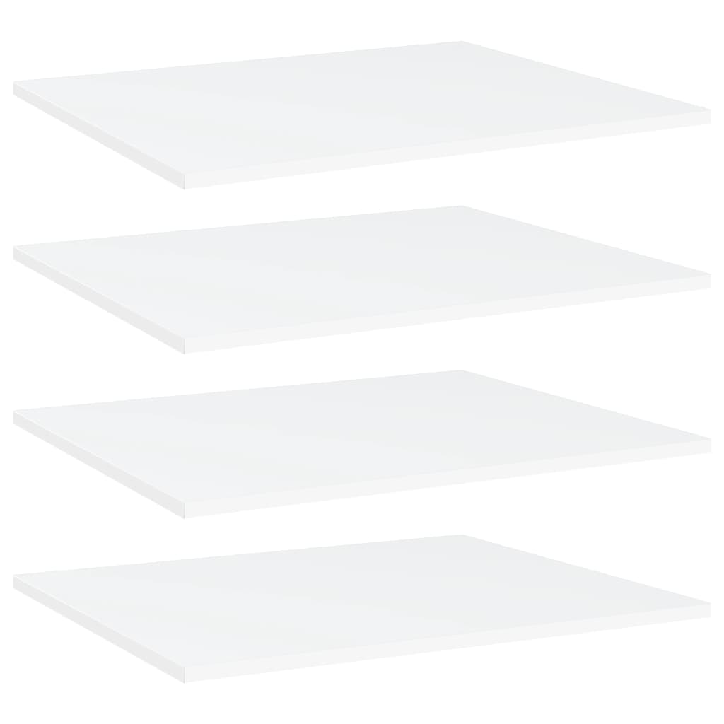 vidaXL Рафтове за етажерка, 4 бр, бели, 60x50x1,5 см, ПДЧ
