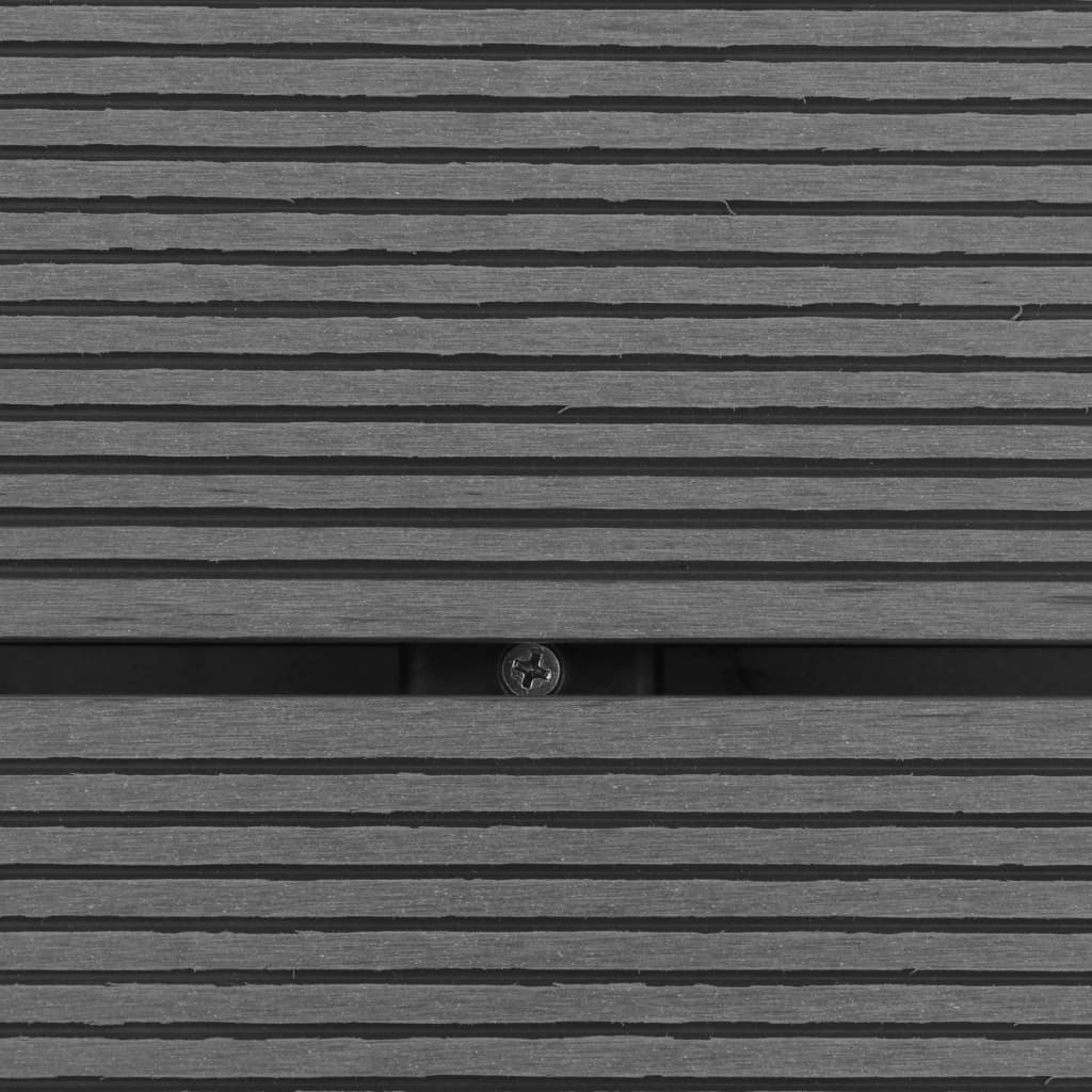vidaXL Градинско душ корито, WPC, неръждаема стомана, 80x62 см, сиво