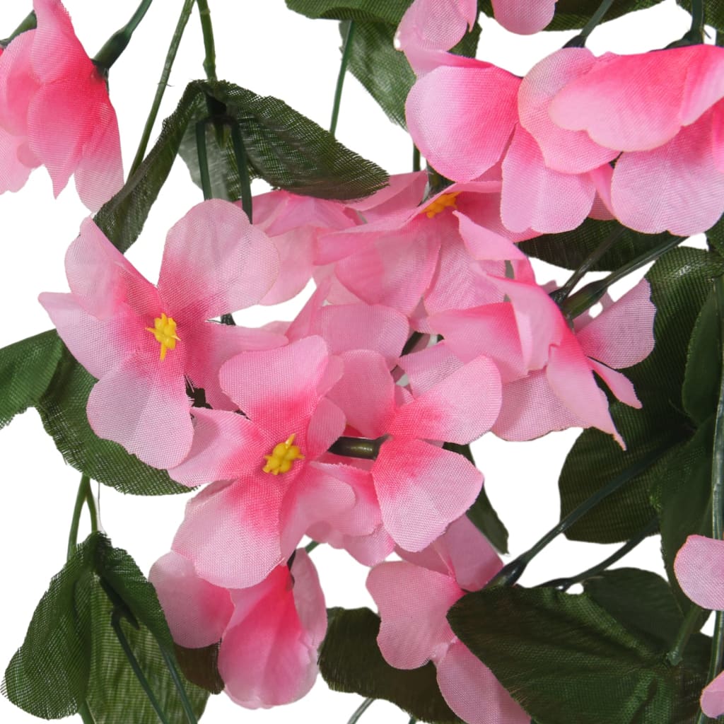 vidaXL Гирлянди от изкуствени цветя 3 бр розови 85 см