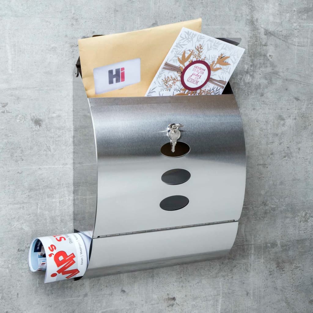 HI Пощенска кутия, неръждаема стомана, 30x12x40 см