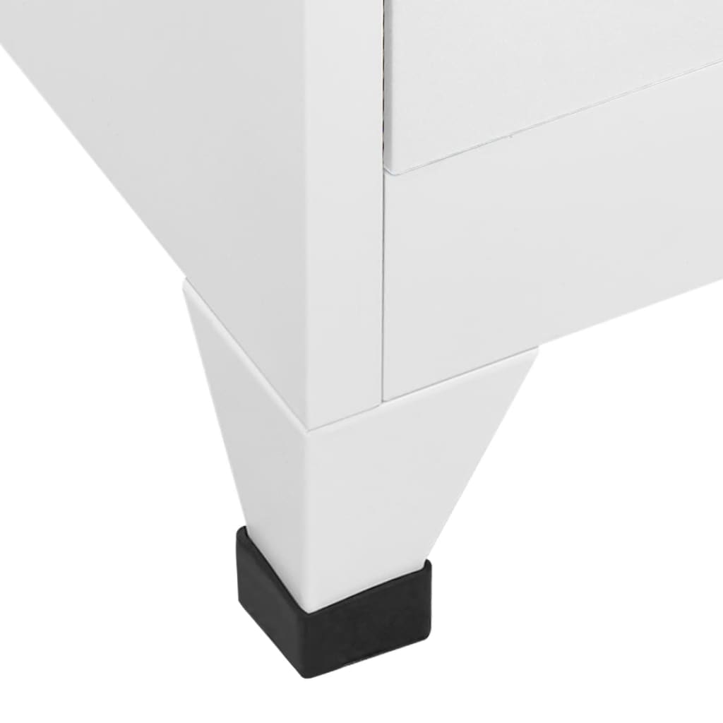 vidaXL Заключващ се шкаф с 6 отделения, стомана, 90x45x180 см, сив