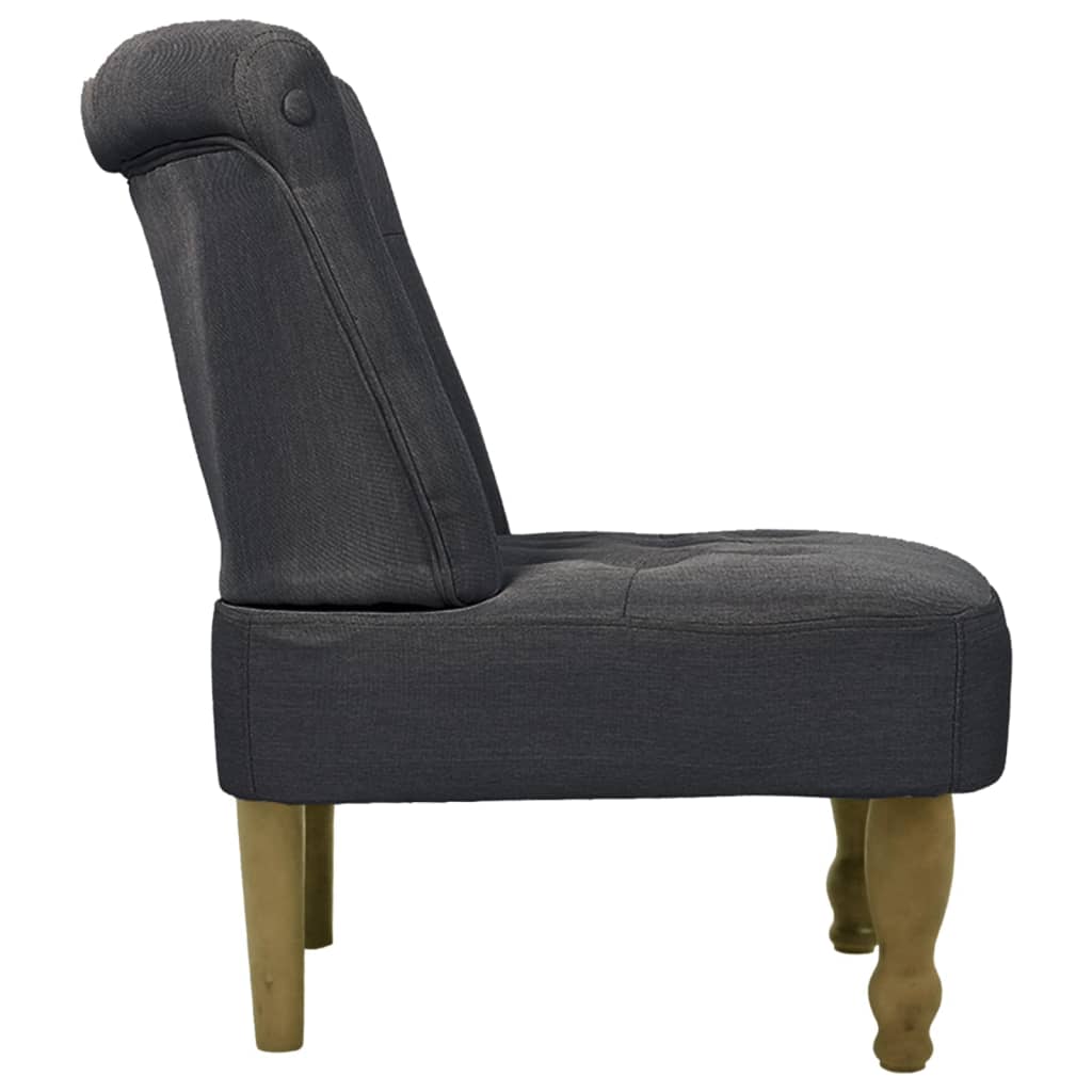 vidaXL Френски стол, сив, текстил