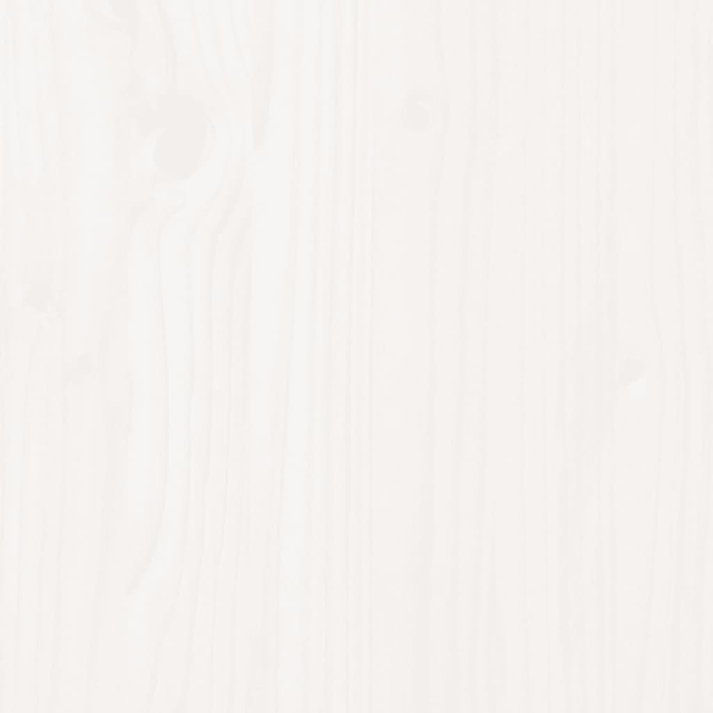 vidaXL Разтегателна кушетка, бяла, борово дърво масив, 2x(90x200) см