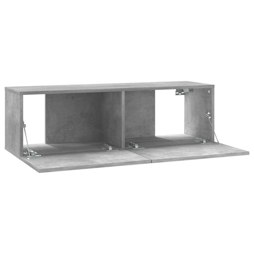 vidaXL ТВ шкаф, бетонно сив, 100x30x30 см, ПДЧ
