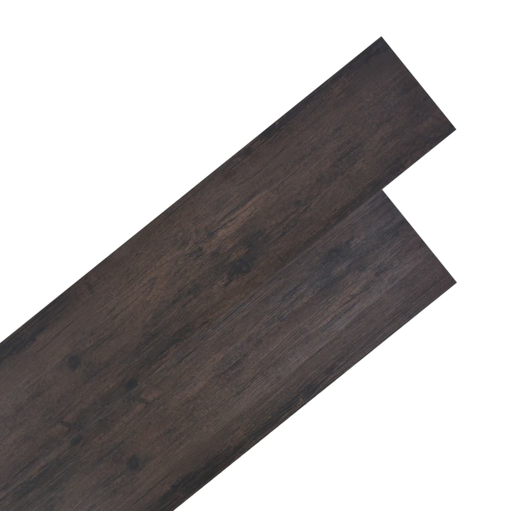 vidaXL Несамозалепващи PVC подови дъски 5,26 м² 2 мм дъб тъмносив
