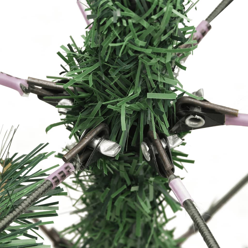 vidaXL Изкуствена коледна елха с шишарки и горски плодове 180 см