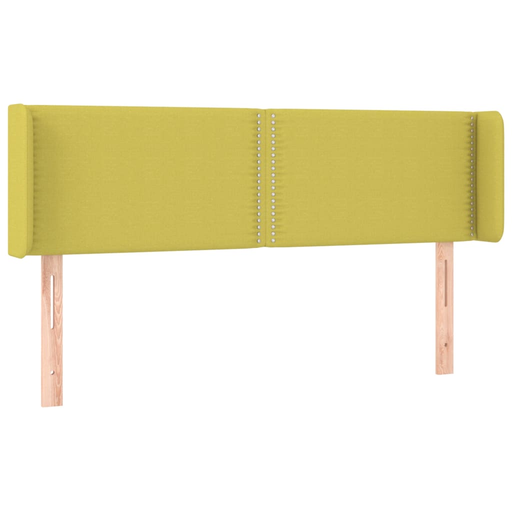 vidaXL Горна табла за легло, зелена, 147x16x78/88 см, плат