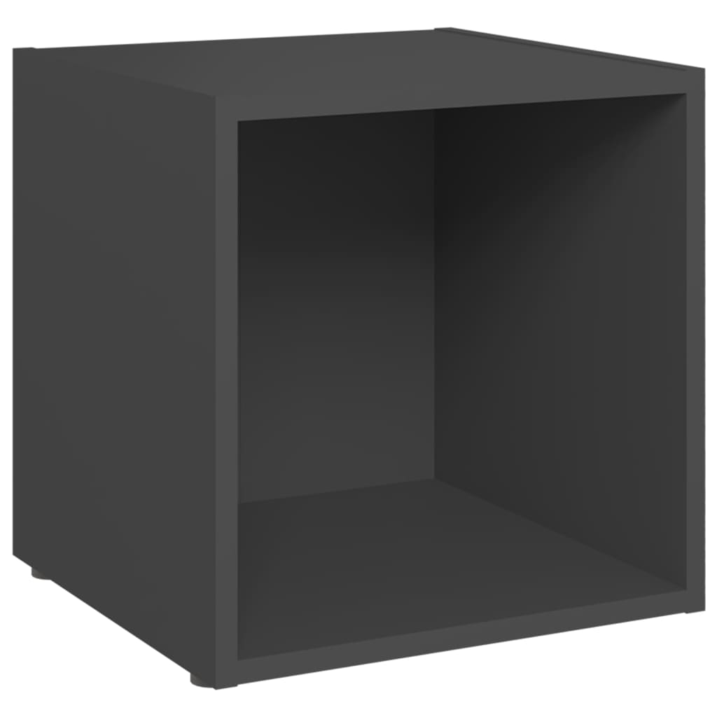 vidaXL ТВ шкаф, сив, 37x35x37 см, ПДЧ