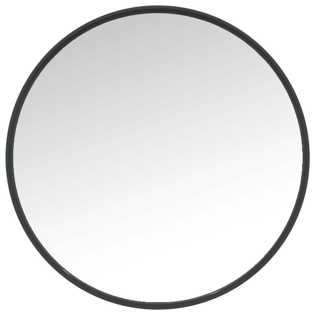vidaXL Стенно огледало, черно, 50 см