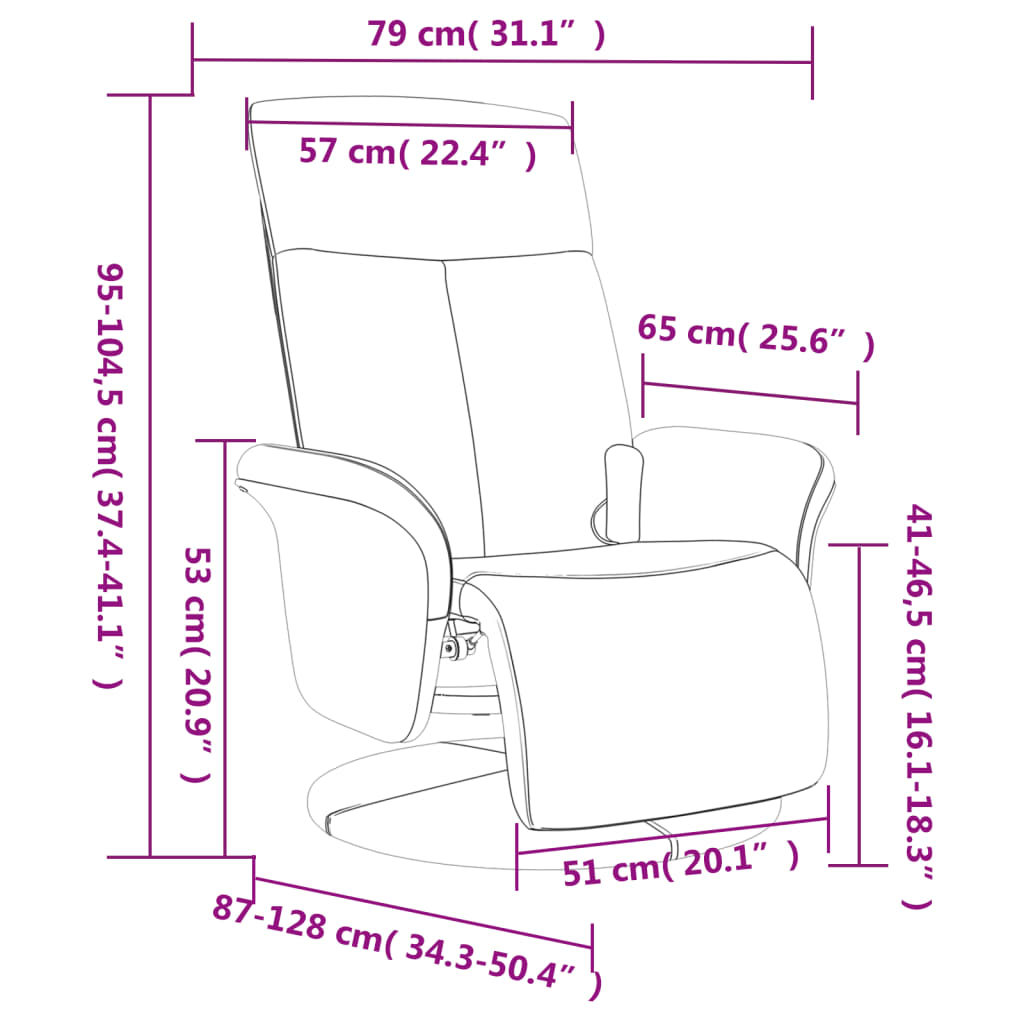 vidaXL Масажен реклайнер стол с поставка за крака, светлосив, текстил