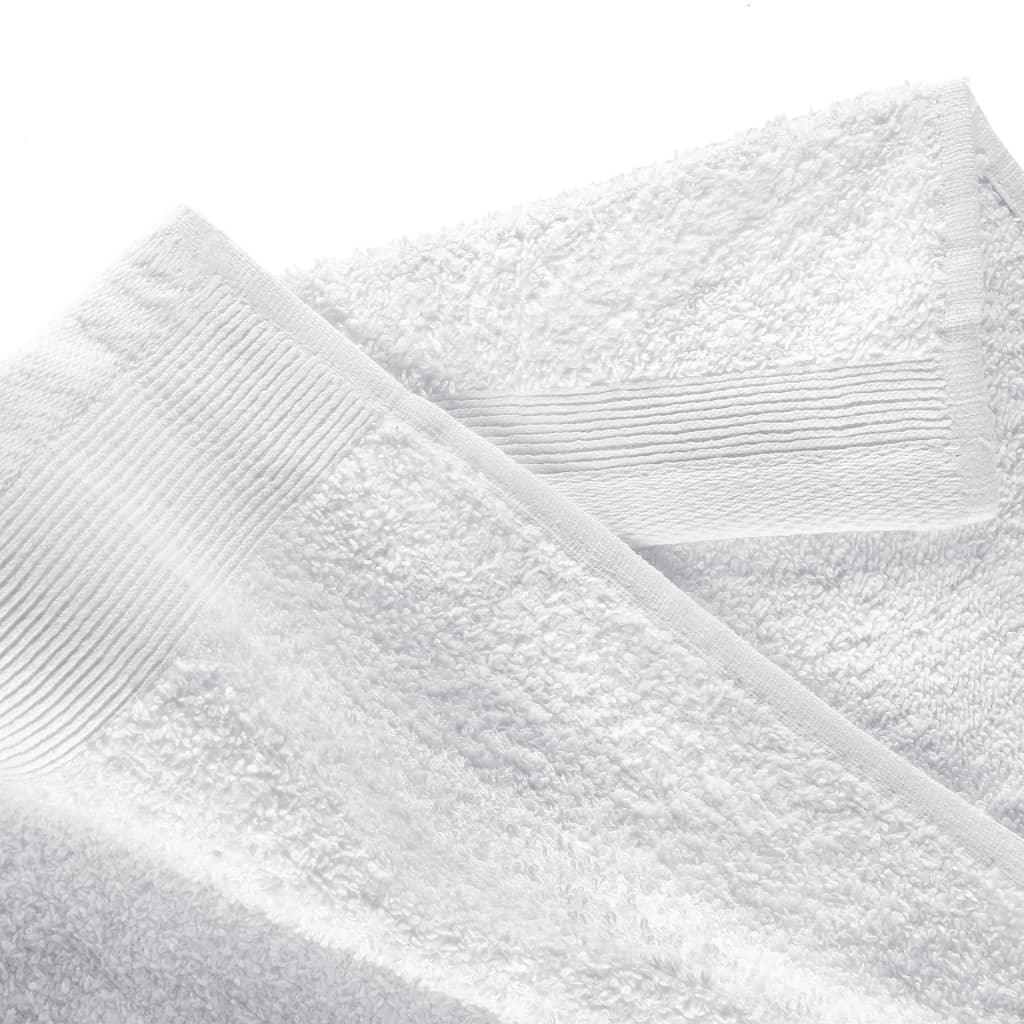 vidaXL Комплект от 12 хавлиени кърпи, памук, 450 г/м2, бял