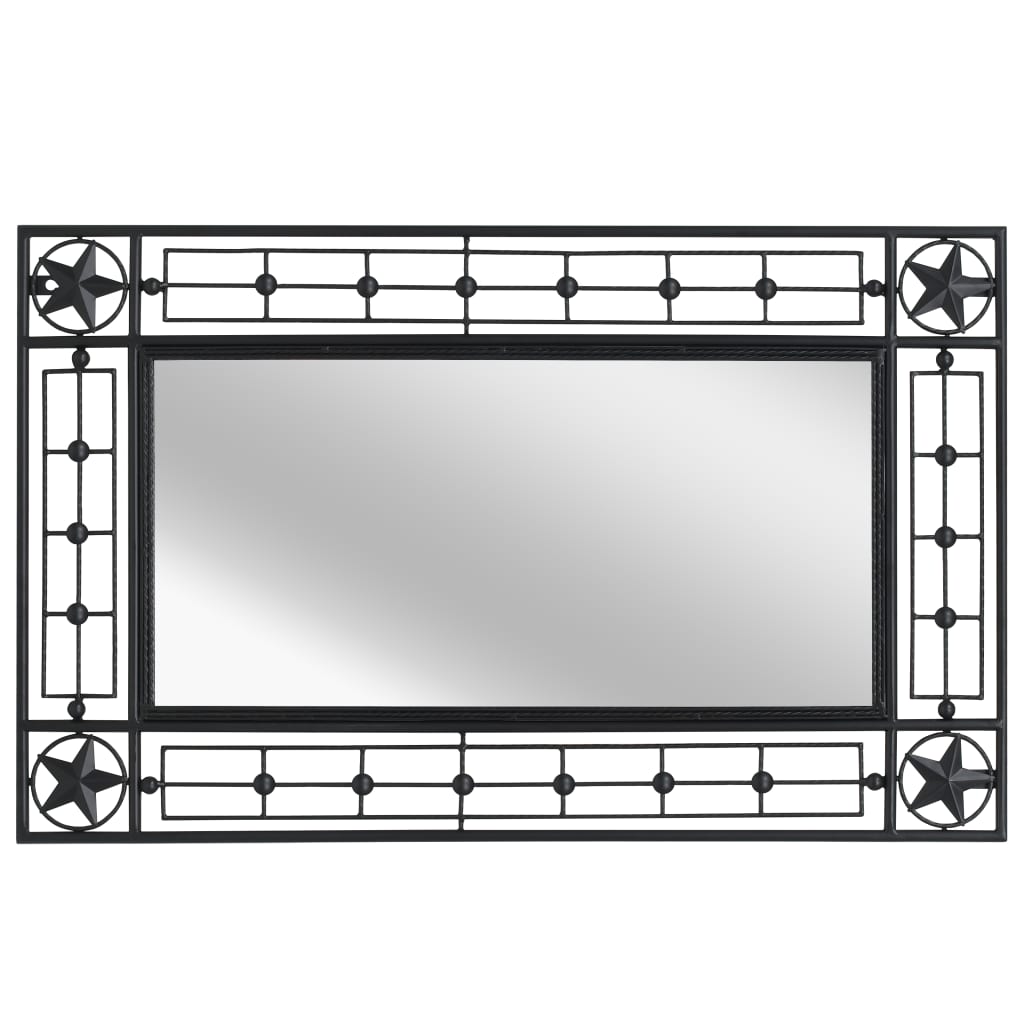 vidaXL Стенно огледало, правоъгълно, 50x80 см, черно