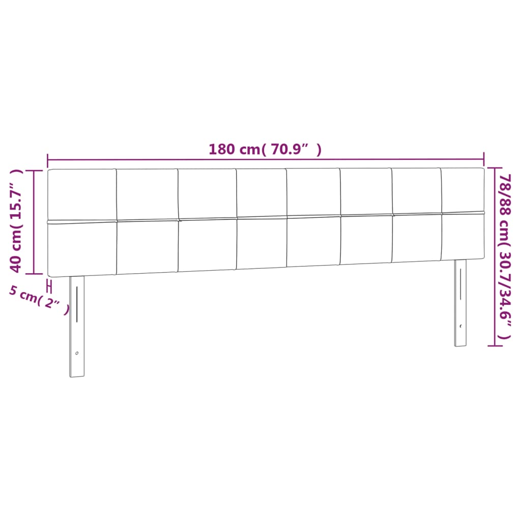 vidaXL Горни табли за легло, 2 бр, черни, 90x5x78/88 см, кадифе