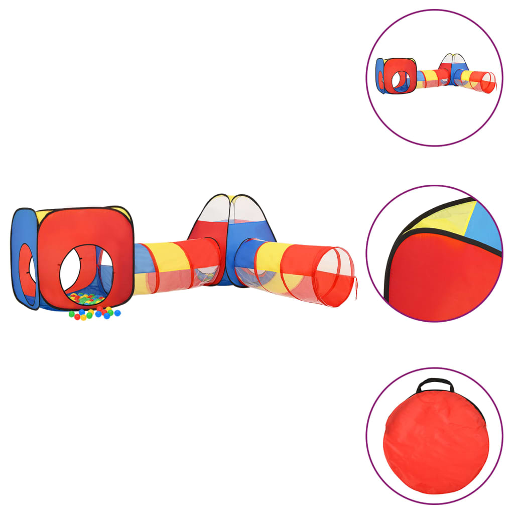 vidaXL Детска палатка за игра, многоцветна, 190x264x90 см