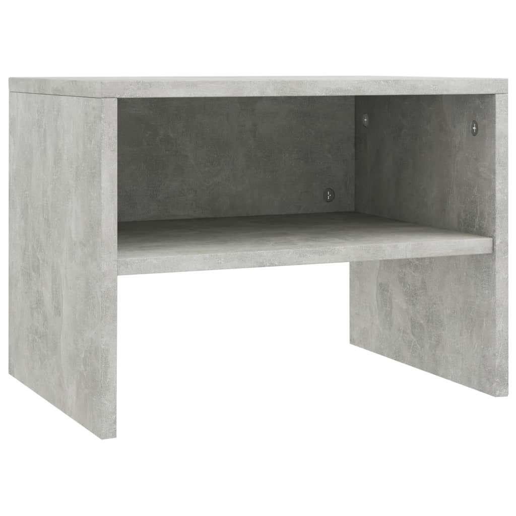 vidaXL Нощни шкафчета, 2 бр, бетоново сиво, 40x30x30 см, ПДЧ