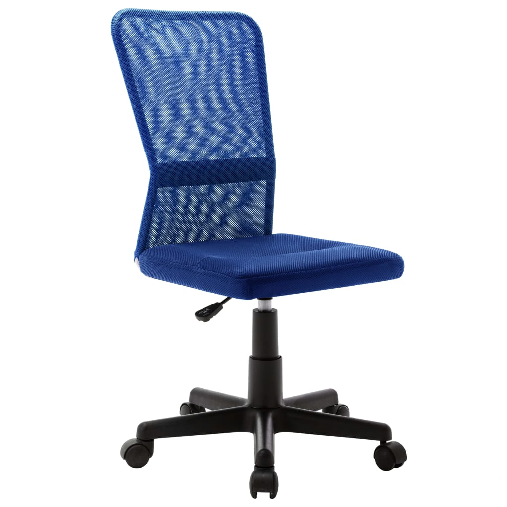vidaXL Офис стол, син, 44x52x100 см, мрежест плат
