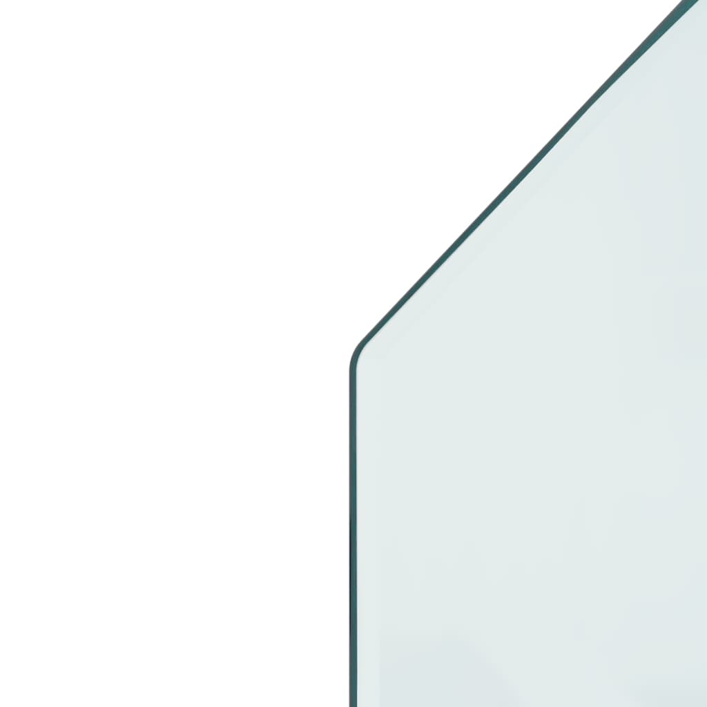 vidaXL Стъклена подложка за камина, шестоъгълна, 120x50 см