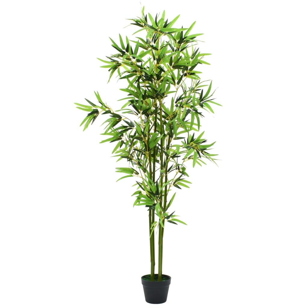 vidaXL Изкуствено растение бамбук в саксия, 175 см, зелено