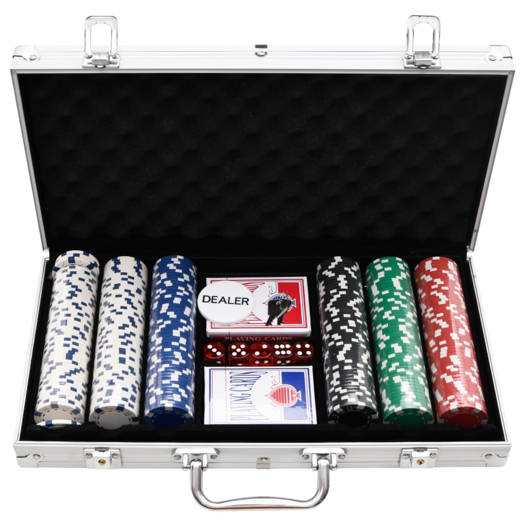 vidaXL Комплект чипове за покер 300 бр 11,5 г