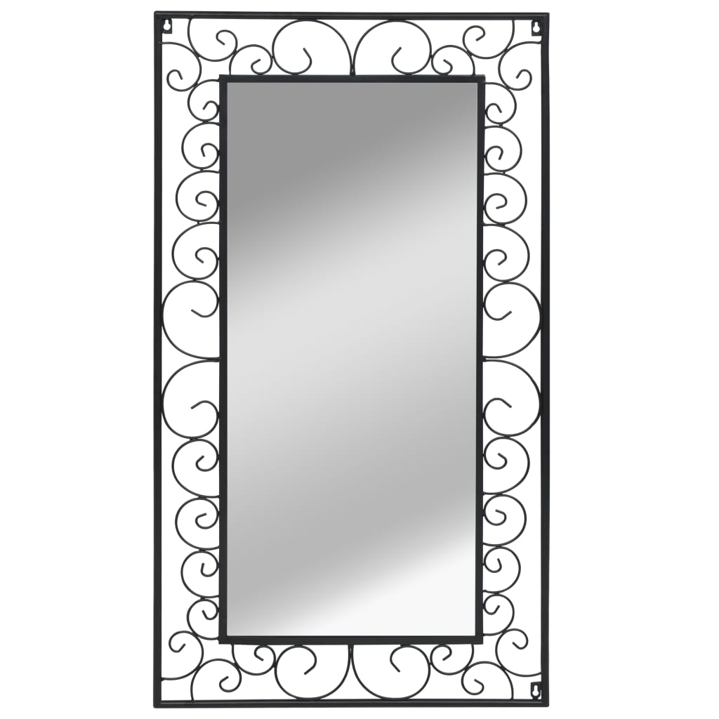 vidaXL Стенно огледало, правоъгълно, 60x110 см, черно