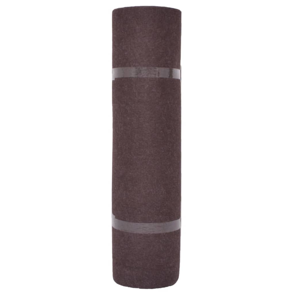 vidaXL Изложбен килим, набразден, 1,2x10 м, кафяв