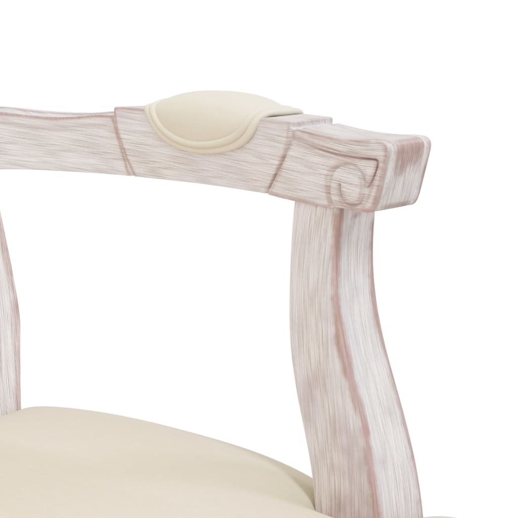 vidaXL Трапезен стол, бежов, 62x59,5x100,5 см, лен