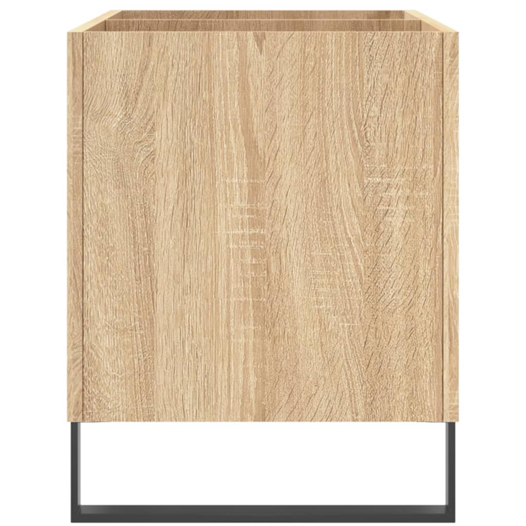 vidaXL Шкаф за винилови плочи сонома дъб 74,5x38x48 см инженерно дърво
