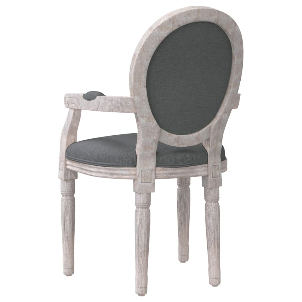 vidaXL Трапезен стол, тъмносив, 54x56x96,5 см, текстил