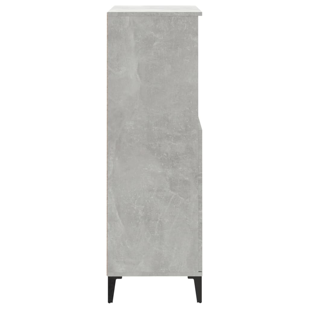 vidaXL Висок шкаф, бетонно сив, 60x36x110 см, инженерно дърво
