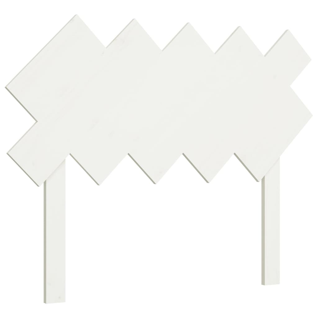 vidaXL Горна табла за легло, бяла, 104x3x80,5 см, бор масив