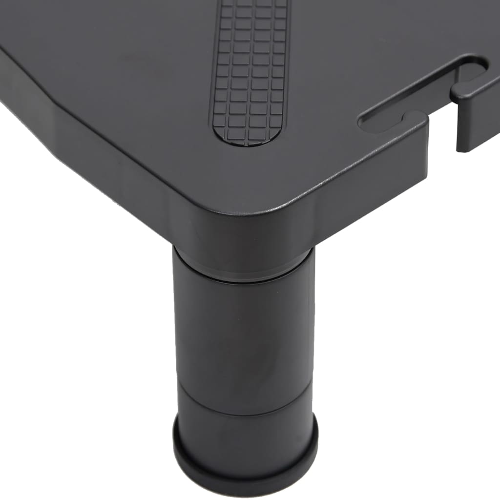 vidaXL Поставка за монитор, черна, 33,5x34x10,5 см