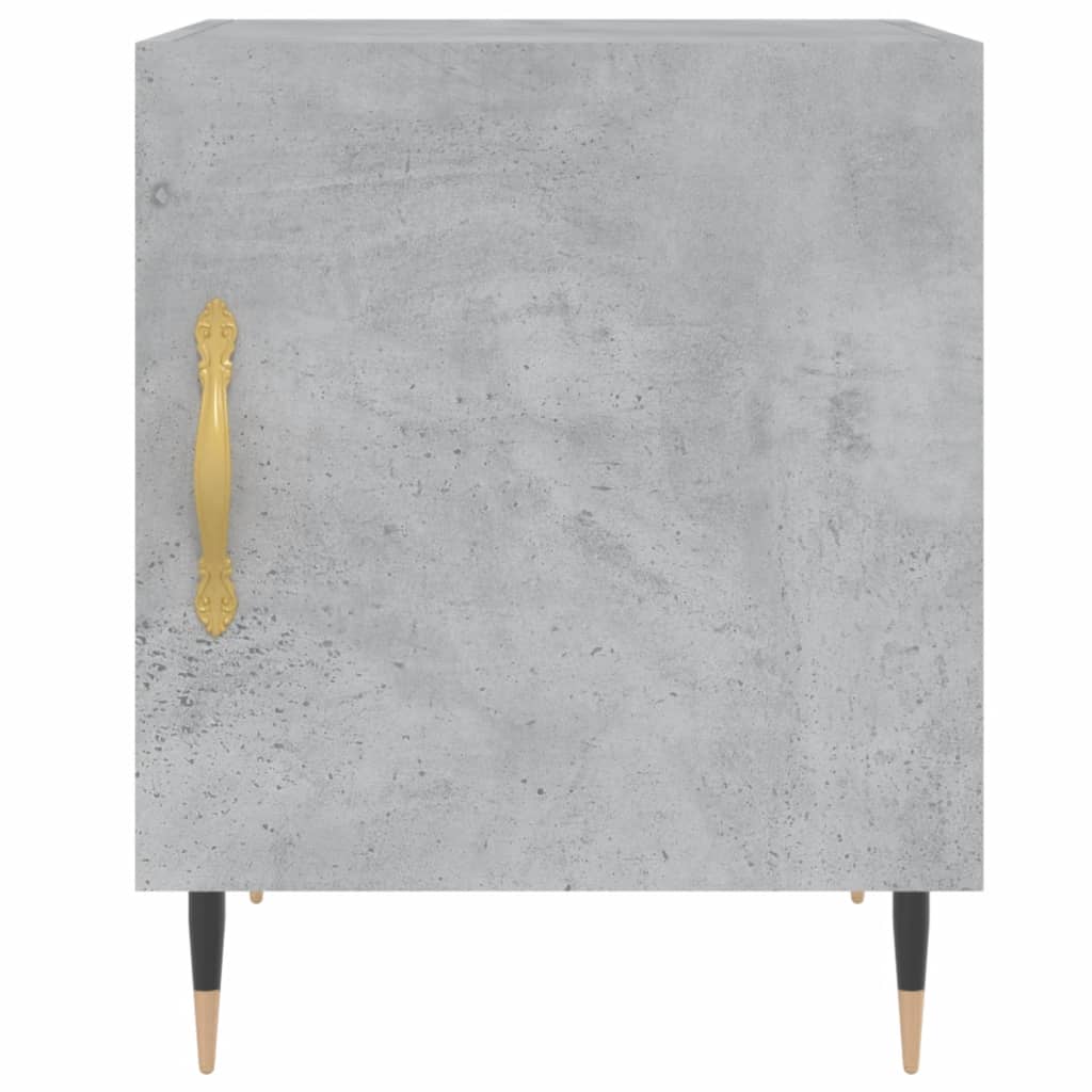 vidaXL Нощно шкафче, бетонно сиво, 40x40x50 см, инженерно дърво