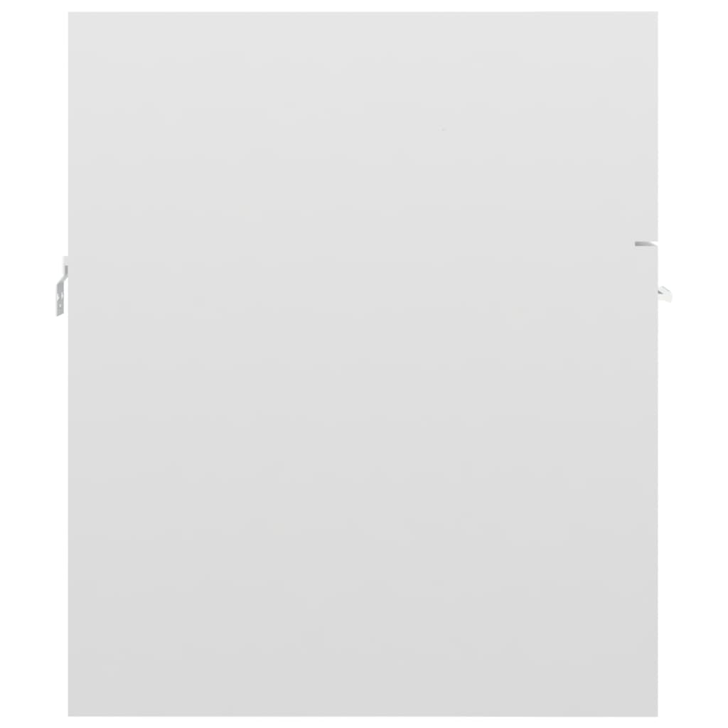 vidaXL Долен шкаф за мивка, бял гланц, 41x38,5x46 см, ПДЧ
