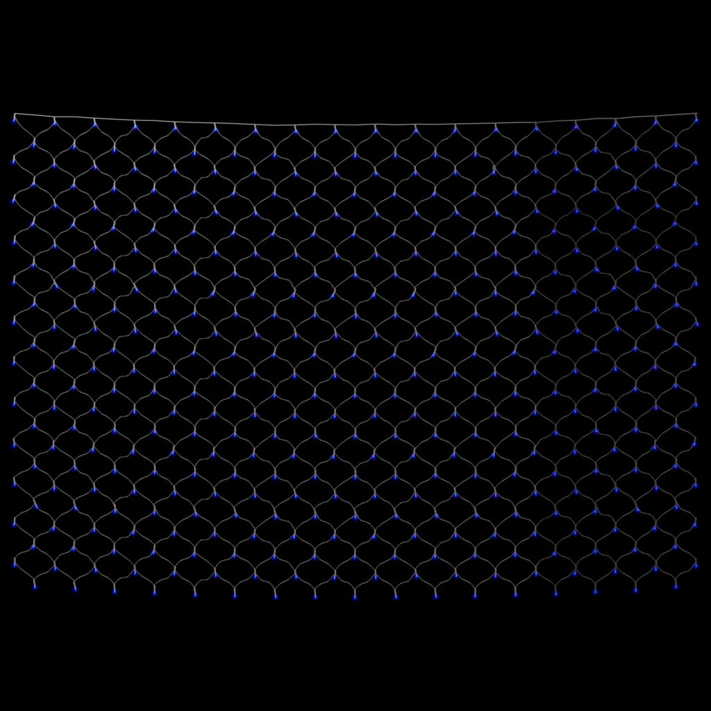 vidaXL Коледна светеща мрежа, синя, 4x4 м, 544 LED, за закрито/открито