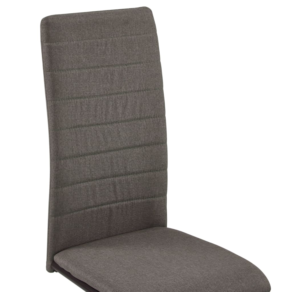 vidaXL Конзолни трапезни столове, 2 бр, таупе, текстил
