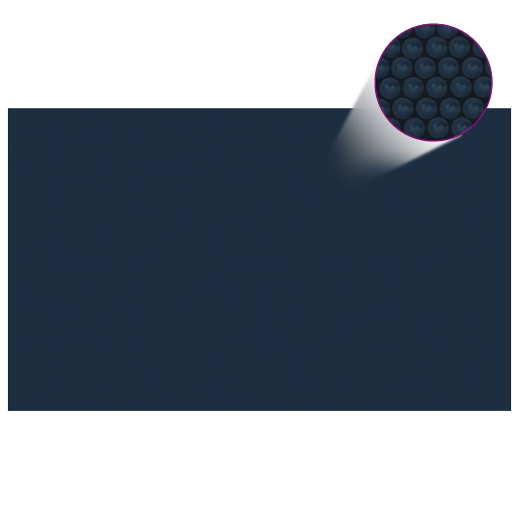 vidaXL Плаващо соларно покривало за басейн PE 1000x600 см черно-синьо