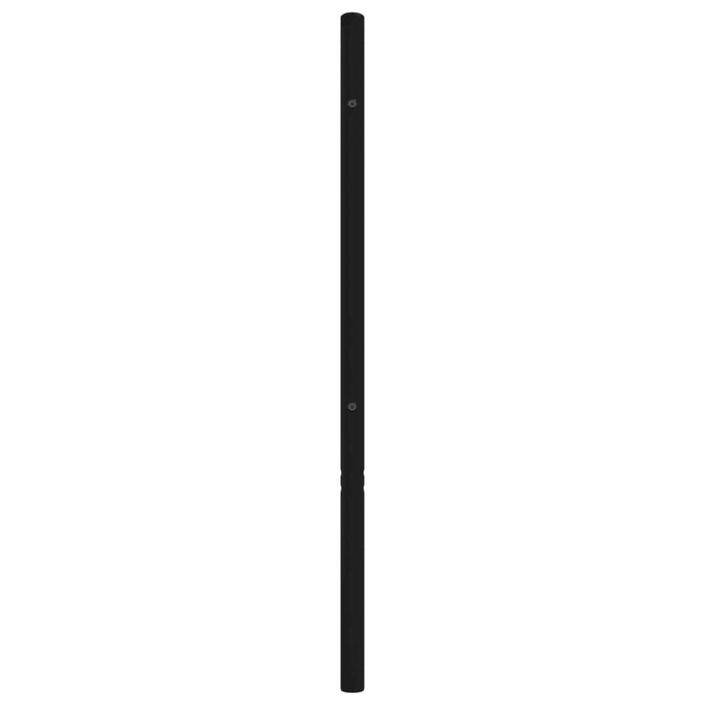 vidaXL Метална табла за глава, черна, 100 см