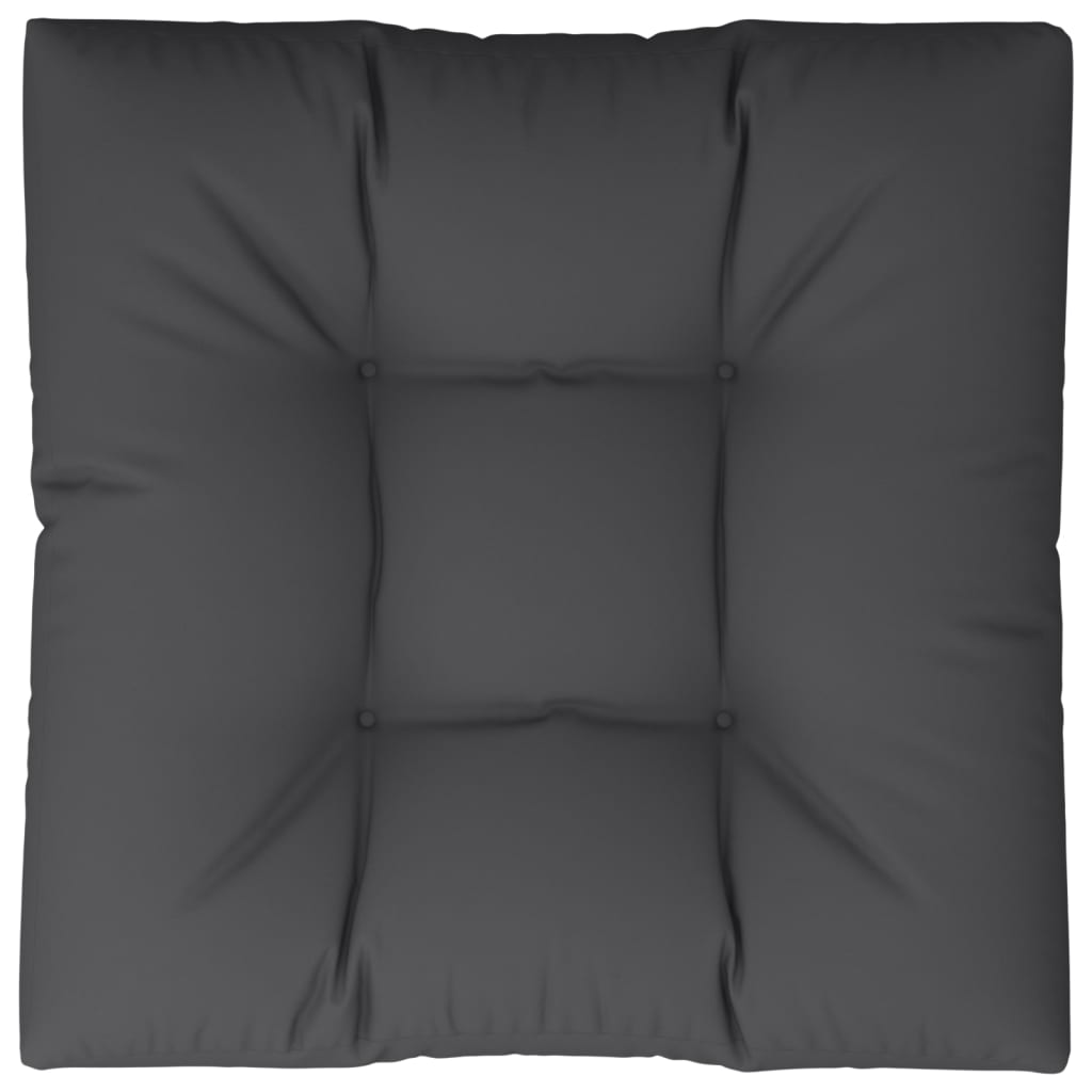 vidaXL Палетна възглавница, черна, 70x70x12 см, текстил