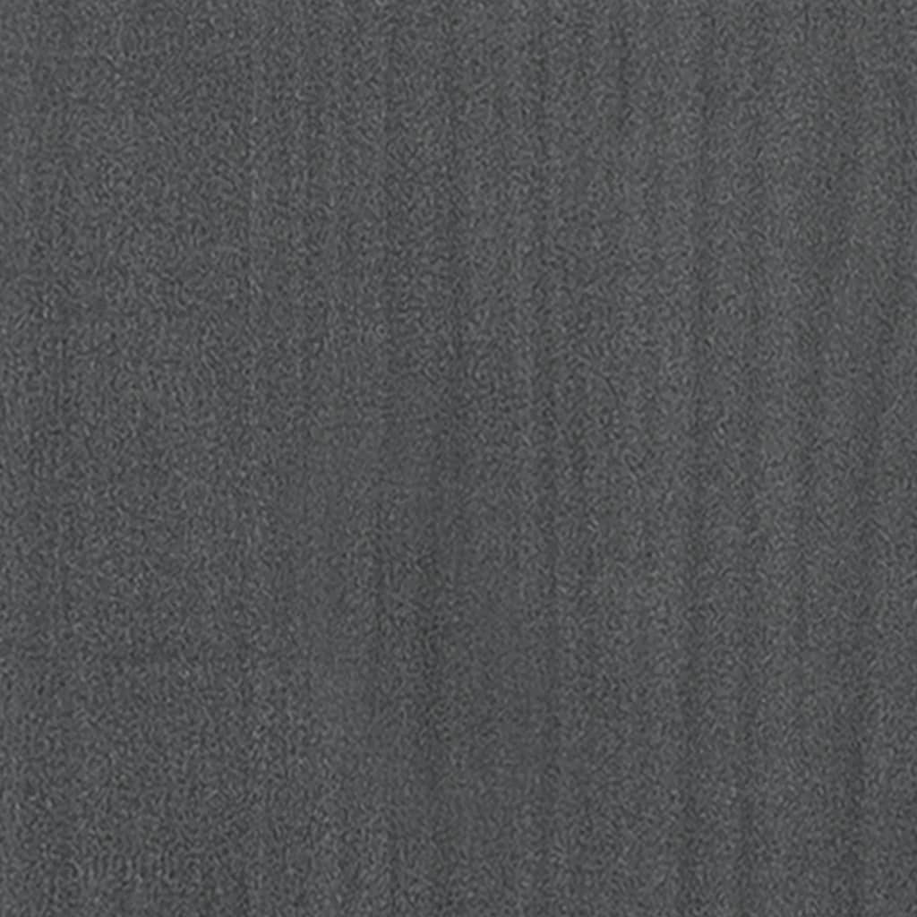 vidaXL Градински сандъци, 2 бр, сиви, 200x31x31 см, бор масив