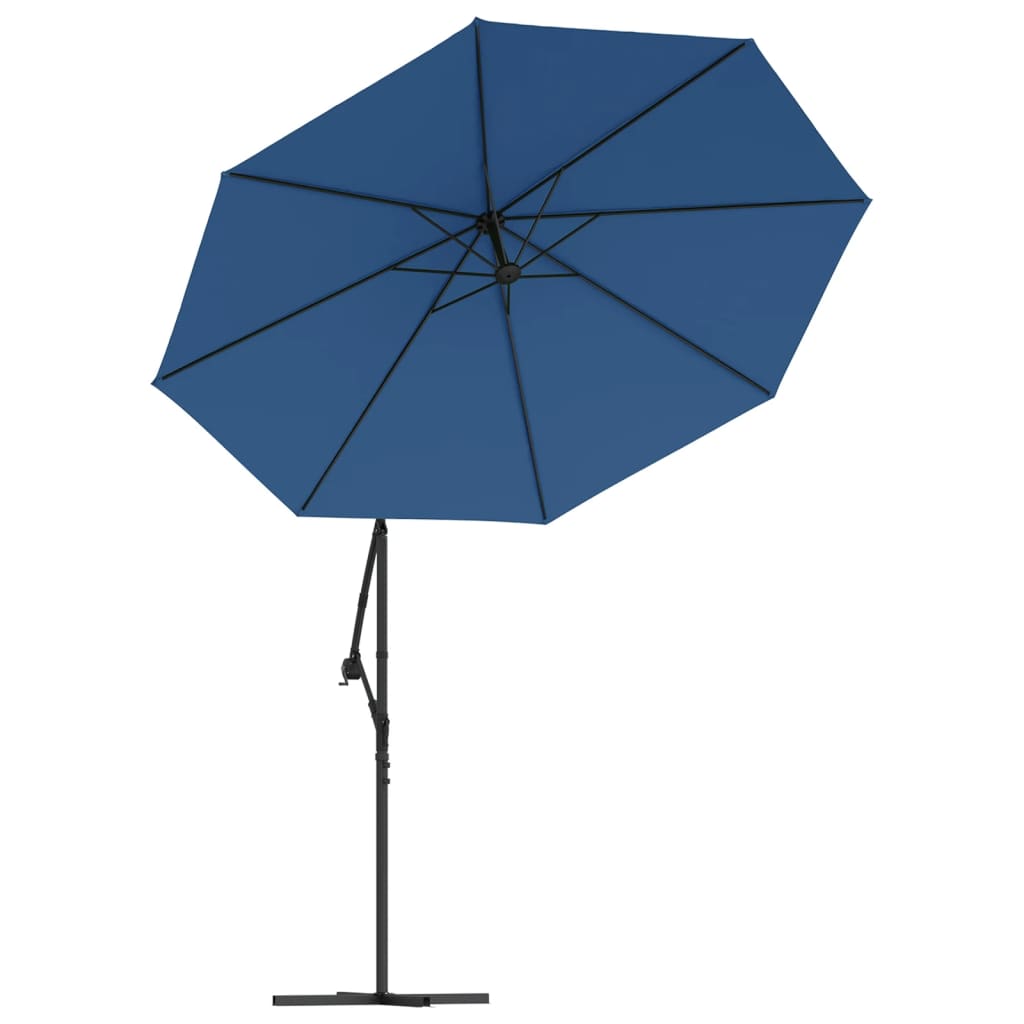 vidaXL Резервно покривало за чадър с чупещо рамо, лазурносиньо, 350 см