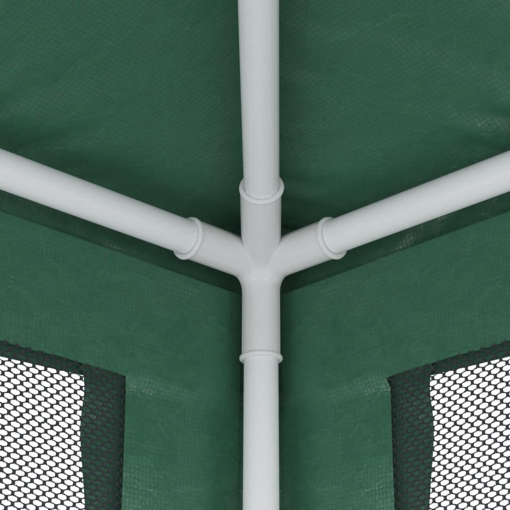 vidaXL Парти палатка с 4 мрежести странични стени зелена 3x3 м HDPE