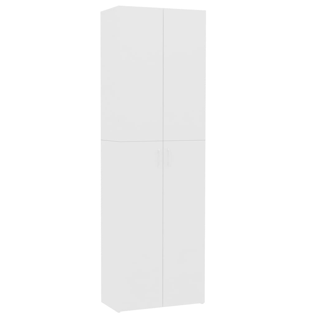 vidaXL Офис шкаф, бял, 60x32x190 см, ПДЧ