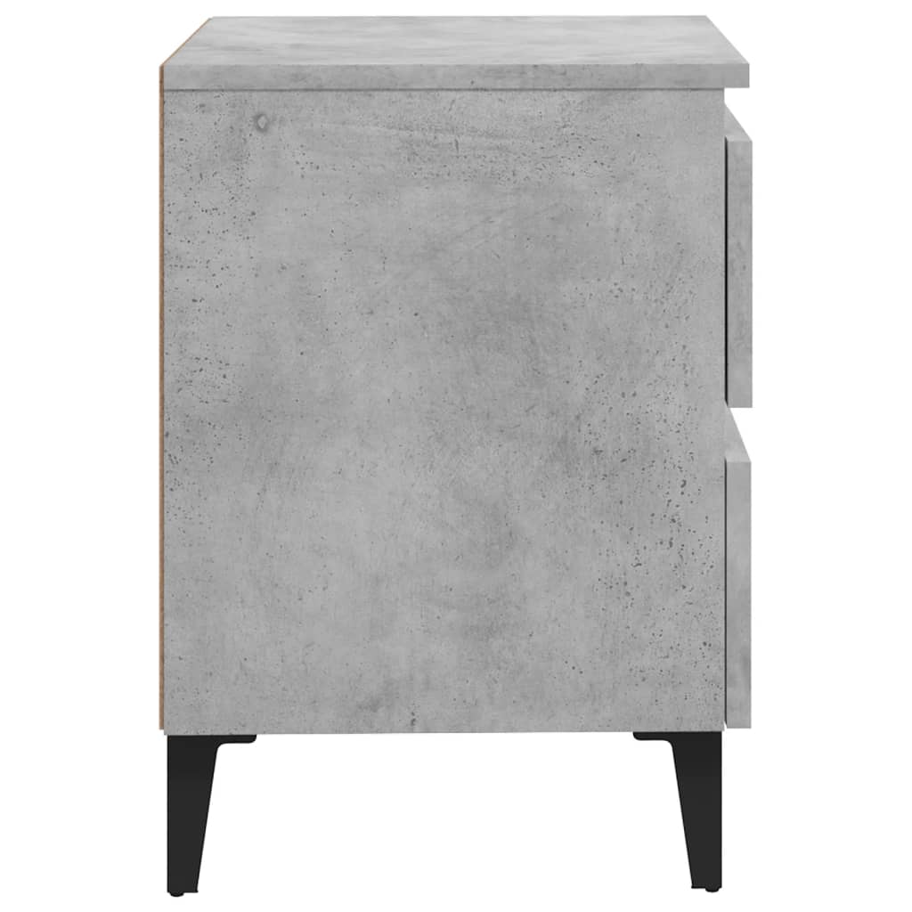 vidaXL Нощно шкафче, бетонно сиво, 40x35x50 см, ПДЧ