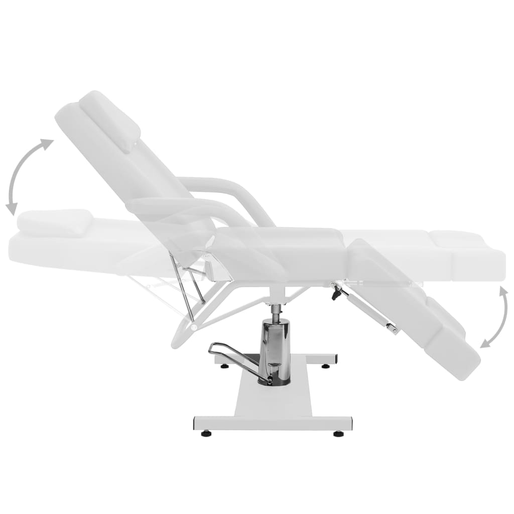 vidaXL Козметичен стол, изкуствена кожа, бял, 180x62x78 см